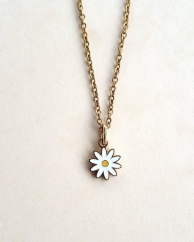 Collier mini Marguerite doré 🌼