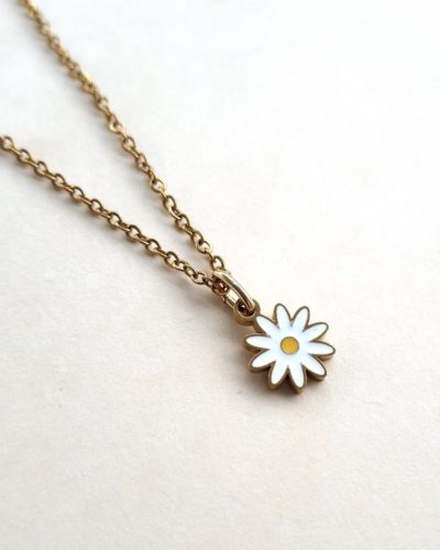 Collier mini Marguerite doré 🌼