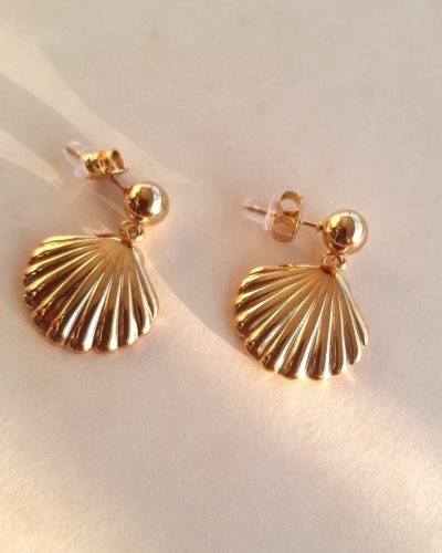 Boucles d’oreilles coquillage dorées 🐚 Nalia