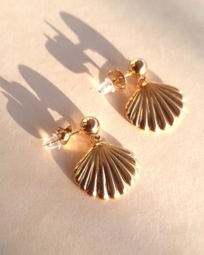 Boucles d’oreilles coquillage dorées 🐚 Nalia
