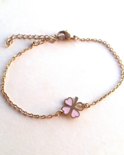 Bracelet PORTE-BONHEUR rose | Aura