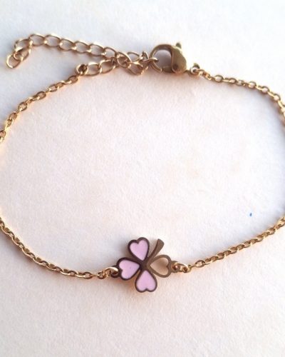 Bracelet PORTE-BONHEUR rose | Aura