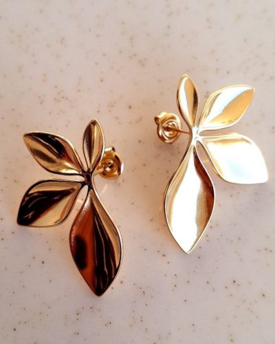 Boucles Soleil feuilles dorées ☀️
