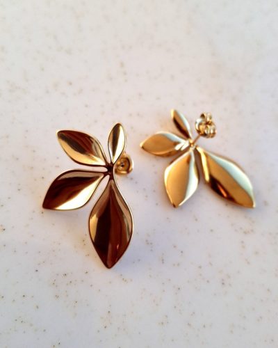 Boucles Soleil feuilles dorées ☀️
