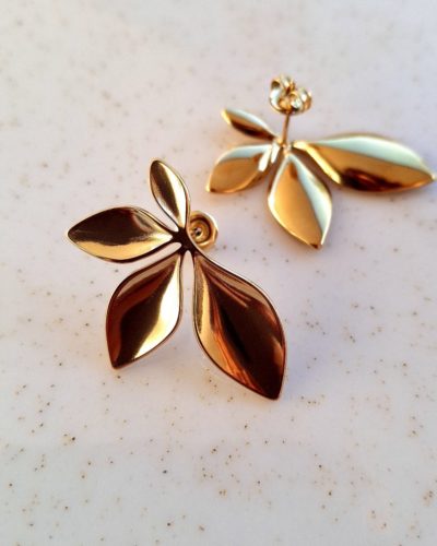 Boucles Soleil feuilles dorées ☀️