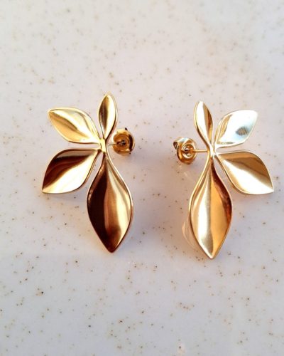 Boucles Soleil feuilles dorées ☀️
