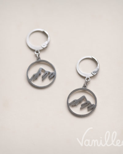 🏔️ Boucles montagne argentées minimalistes