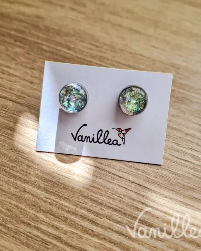 Puces rondes holographiques vertes Éclat ✨