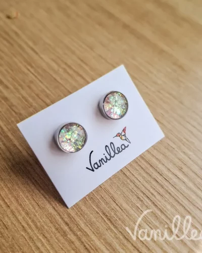 Puces rondes holographiques vertes Éclat ✨
