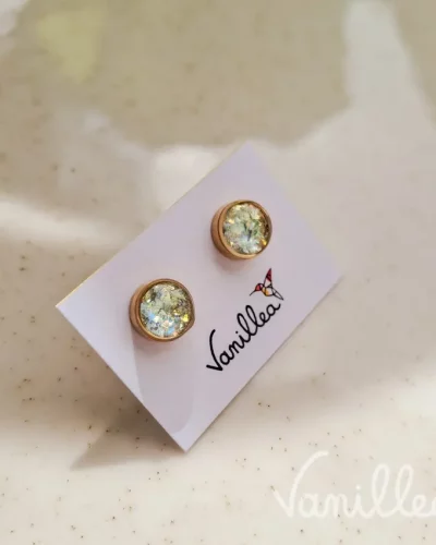 Puces rondes holographiques vertes Éclat ✨