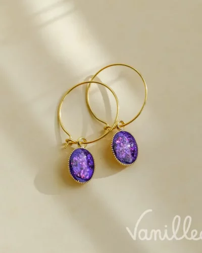 Boucles CAMILLE violettes 💜