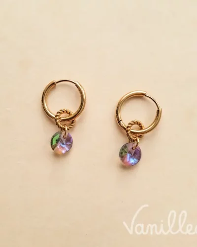 Parure dorée ADÉ cristal violet ✨