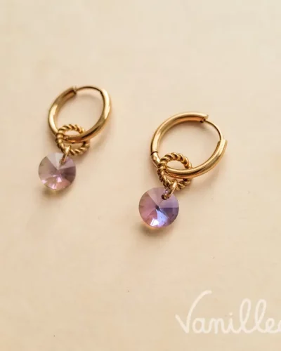 Parure dorée ADÉ cristal violet ✨
