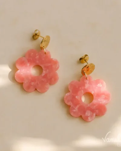 🌼 DAHLIA – Boucles fleur en acétate