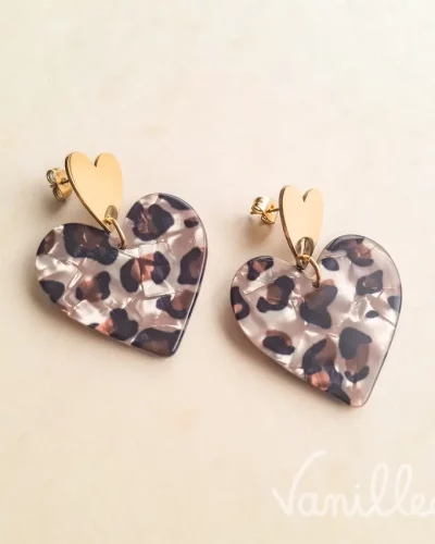 Boucles Ambrée Léopard ✨