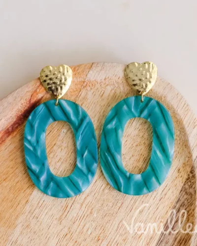 THAISA – Boucles ovales turquoise