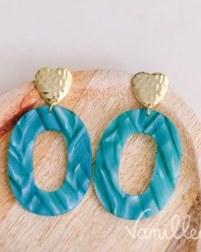 THAISA – Boucles ovales turquoise