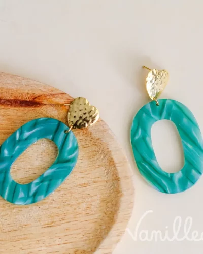 THAISA – Boucles ovales turquoise