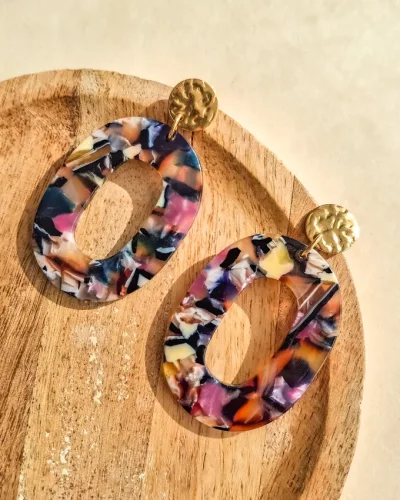 SOPHIE – Boucles ovales multicolores