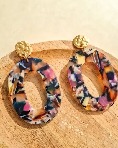 SOPHIE – Boucles ovales multicolores