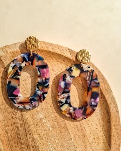 SOPHIE – Boucles ovales multicolores