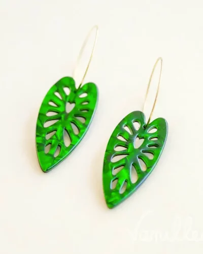 Boucles feuilles HOJA kaki