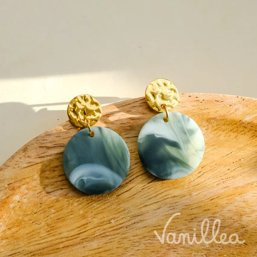 Boucles d’oreilles Vanillea en acier inoxydable doré