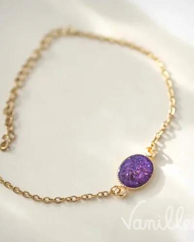 Bracelet ovale violet – CAMILLE 💜