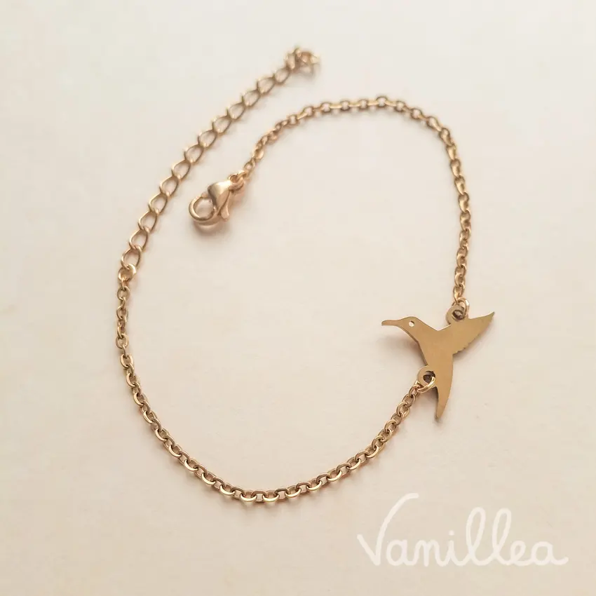 Bracelet oiseau doré ✨ | PASCALE – Image 3