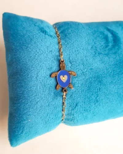 Bracelet enfant tortue doré 🐢
