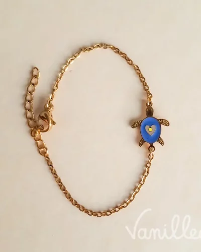Bracelet enfant tortue doré 🐢