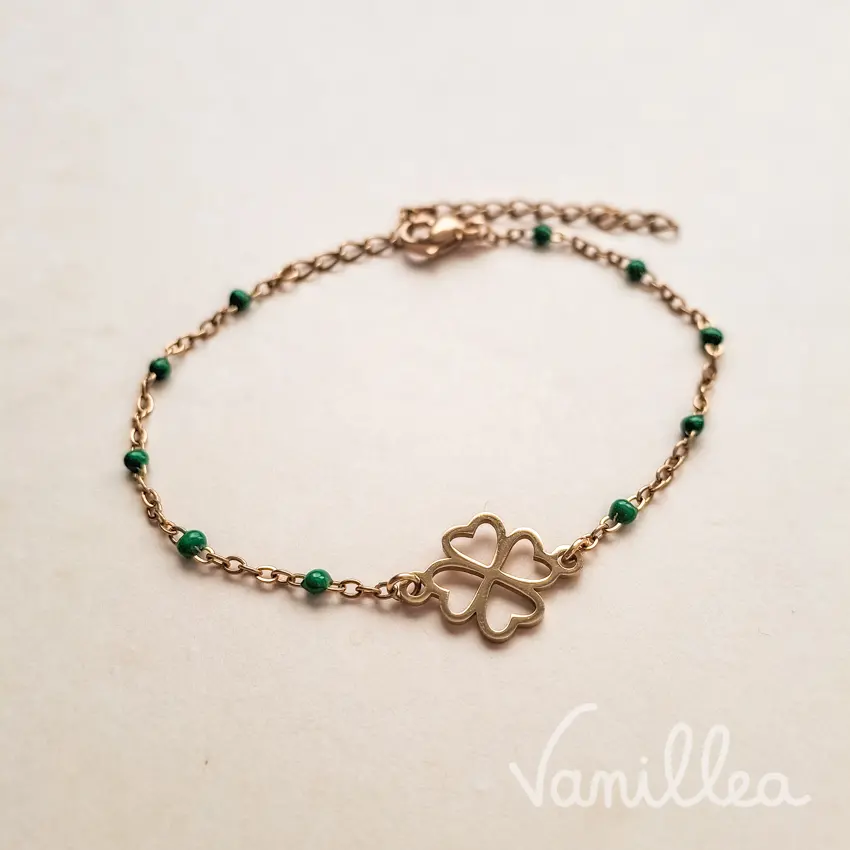 fermoir bracelet ajustable acier inoxydable doré
