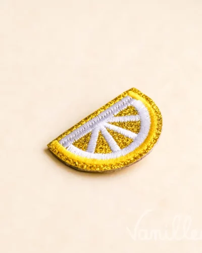 Broche Citron brodée 🍋