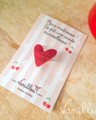 Cadeau maîtresse cœur rouge ❤️