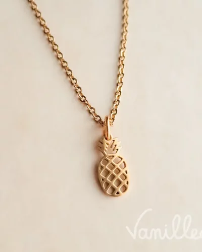 Collier Ananas Doré 🍍