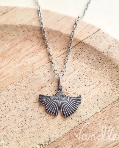 Collier GINKGO argenté