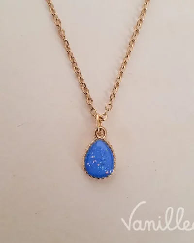 Collier goutte bleue – Azur 💙
