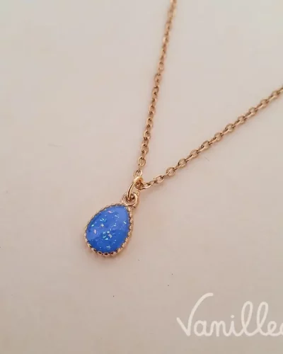Collier goutte bleue – Azur 💙