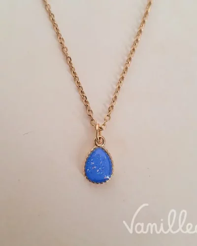 Collier goutte bleue – Azur 💙