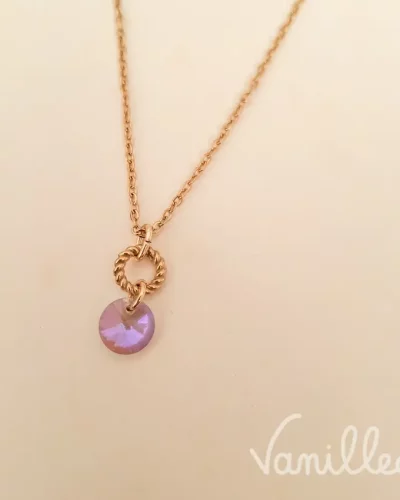 Parure dorée ADÉ cristal violet ✨