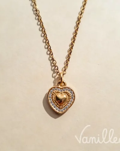 Collier cœur strass ✨