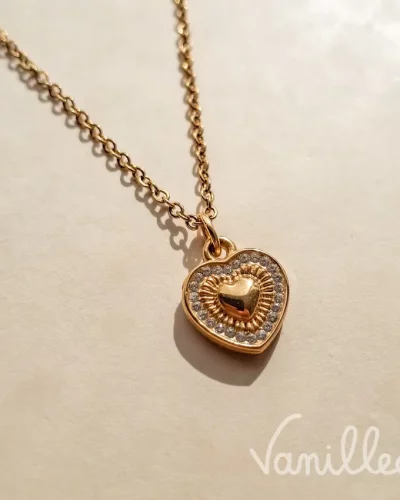 Collier cœur strass ✨