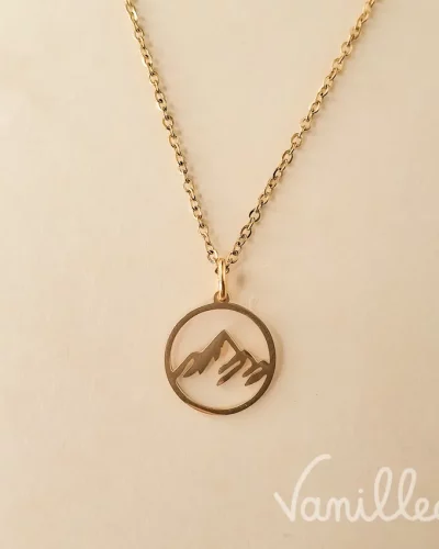 Collier médaille montagne doré 🏔️ MONT-BLANC