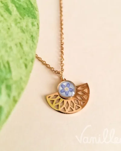 Collier myosotis éventail