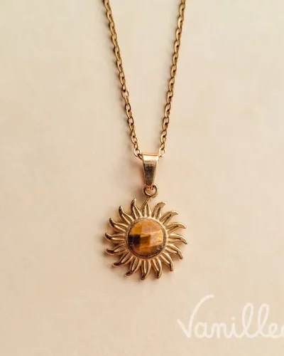 ☀️ Collier Soleil Œil de Tigre – SOLAIRE