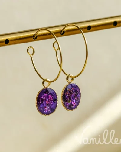 Boucles CAMILLE violettes 💜