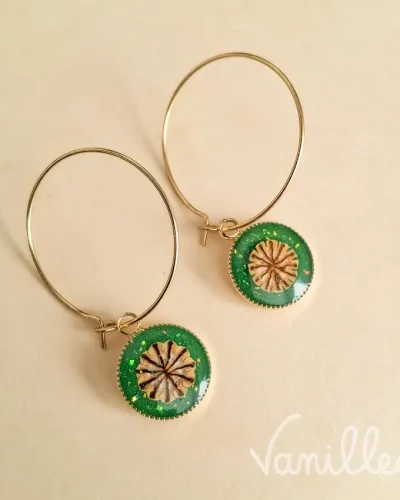 Créoles coquelicot vert – Émera