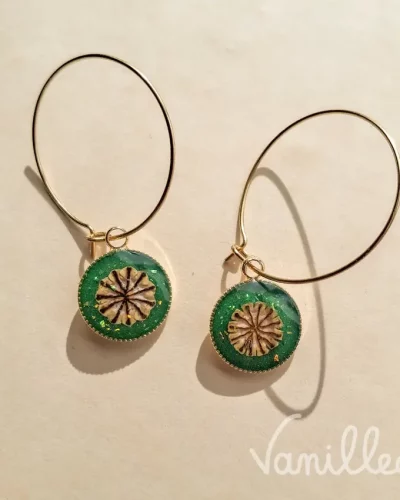 Créoles coquelicot vert – Émera