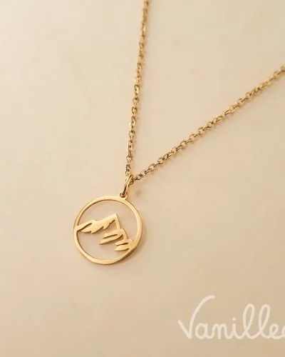 Collier médaille montagne doré 🏔️ MONT-BLANC