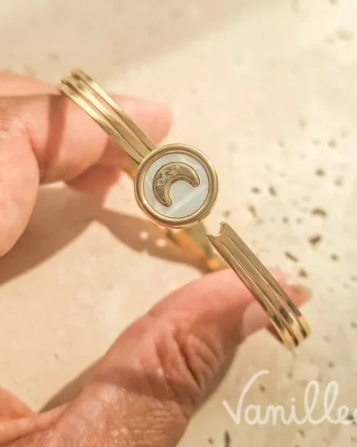 Bracelet jonc Lune en nacre 🌙